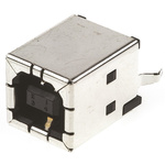 TE Connectivity Straight, Through Hole, Socket Type B 2.0 USB Connector