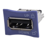 TE Connectivity Straight, Through Hole, Socket Type A 2.0 USB Connector