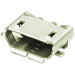 TE Connectivity Right Angle, SMT, Socket Type B 2.0 USB Connector