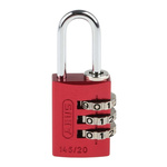ABUS 145/20 Red All Weather Aluminium, Steel Safety Padlock 20mm