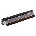 TE Connectivity Male 100 Pin Right Angle Cable Mount SCSI Connector 1.27mm Pitch, IDC
