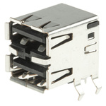 TE Connectivity Right Angle, Through Hole, Socket Type A 2.0 USB Connector