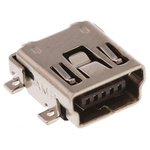 TE Connectivity Right Angle, SMT, Socket Type B 2.0 USB Connector