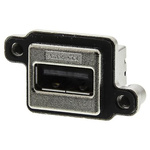 Amphenol ICC Right Angle, Through Hole, Socket Type A USB Connector