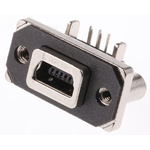 Amphenol ICC Right Angle, Through Hole, Socket Type B USB Connector