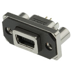 Amphenol ICC Straight, Through Hole, Socket Type B USB Connector