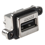 Amphenol ICC Straight, Through Hole, Socket Type A USB Connector