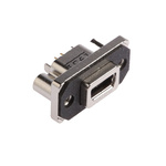 Amphenol ICC Straight, Through Hole, Socket Type B 2.0 USB Connector