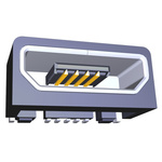 TE Connectivity Right Angle, SMT, Socket Type B 2.0 USB Connector