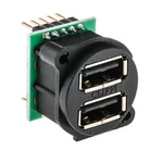 RS PRO Straight, Panel Mount, Socket Type A 2.0 USB Connector