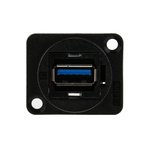 RS PRO Straight, Panel Mount, Socket Type A to A 3.0 USB Connector