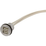 HARTING Straight, Panel Mount, Socket Type A to A 2.0 USB Connector