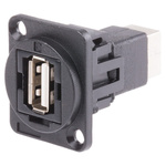 RS PRO Straight, Panel Mount, Socket Type A to B 2.0 USB Connector