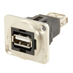 RS PRO Straight, Panel Mount, Socket Type A 2.0 USB Connector