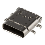TE Connectivity Right Angle, PCB Mount, Socket Type C 3.1 IPX4 USB Connector