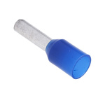 RS PRO Insulated Crimp Bootlace Ferrule, 8mm Pin Length, 2.6mm Pin Diameter, 2.5mm² Wire Size, Blue