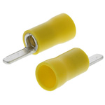 RS PRO Insulated Crimp Blade Terminal 10mm Blade Length, 2.5mm² to 6mm², 12AWG to 10AWG, Yellow