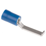 RS PRO Hooked Insulated Crimp Blade Terminal 17.6mm Blade Length, 1.5mm² to 2.5mm², 16AWG to 14AWG, Blue