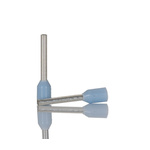 RS PRO Insulated Crimp Bootlace Ferrule, 8mm Pin Length, 1.1mm Pin Diameter, 0.25mm² Wire Size, Blue