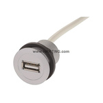 HARTING Straight, Panel Mount, Socket Type A to A 2.0 IP20 USB Connector