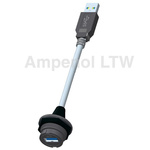 Amphenol Industrial, Female to Male Type A 3.0 IP67 USB Connector