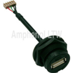 Amphenol Industrial Straight, Panel Mount Type A IP67 USB Connector