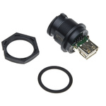 Amphenol Industrial Straight, Panel Mount Type A IP67 USB Connector