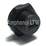 Amphenol Industrial Straight, Panel Mount Type B IP67 USB Connector