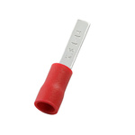 RS PRO Insulated Crimp Blade Terminal 14mm Blade Length, 0.5mm² to 1.5mm², 22AWG to 16AWG, Red