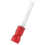 RS PRO Insulated Crimp Blade Terminal 18mm Blade Length, 0.5mm² to 1.5mm², 22AWG to 16AWG, Red