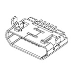 Molex Right Angle, SMT, Socket Type B 2.0 USB Connector