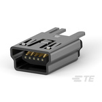 TE Connectivity Straight, Through Hole, Socket Type Mini B 2.0 USB Connector
