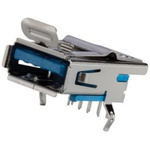 Amphenol Vertical, PCB Mount, Socket Type A 3.0 USB Connector