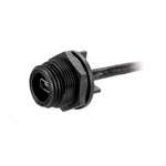 Bulgin Straight, Panel Mount, Socket Type B 2.0 IP68 USB Connector