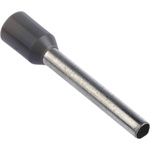 RS PRO Insulated Crimp Bootlace Ferrule, 18mm Pin Length, 2.6mm Pin Diameter, 2.5mm² Wire Size, Grey