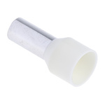 RS PRO Insulated Crimp Bootlace Ferrule, 12mm Pin Length, 6.2mm Pin Diameter, 16mm² Wire Size, Off-White