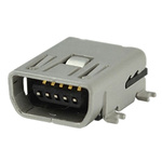 CUI Devices Horizontal, SMT Type Mini AB Type 2 USB Connector