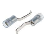 RS PRO Hooked Insulated Crimp Blade Terminal 17.4mm Blade Length, 1.5mm² to 2.5mm², 16AWG to 14AWG, Blue