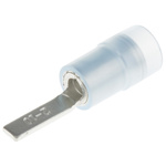 RS PRO Insulated Crimp Blade Terminal 10mm Blade Length, 1.5mm² to 2.5mm², 16AWG to 14AWG, Blue