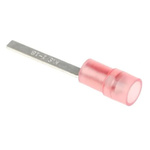 RS PRO Insulated Crimp Blade Terminal 18mm Blade Length, 0.5mm² to 1.5mm², 22AWG to 16AWG, Red