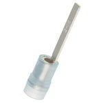 RS PRO Insulated Crimp Blade Terminal 18mm Blade Length, 1.5mm² to 2.5mm², 16AWG to 14AWG, Blue