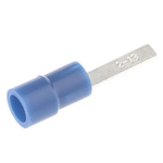 RS PRO Insulated Crimp Blade Terminal 13mm Blade Length, 1.5mm² to 2.5mm², 16AWG to 14AWG, Blue