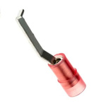 RS PRO Hooked Insulated Crimp Blade Terminal 17.4mm Blade Length, 0.5mm² to 1.5mm², 22AWG to 16AWG, Red