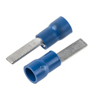 Cembre Insulated Crimp Blade Terminal 12.8mm Blade Length, 1.5mm² to 2.5mm², 16AWG to 14AWG, Blue