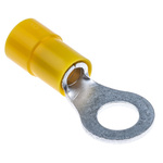 RS PRO Insulated Ring Terminal, M6 Stud Size, 4mm² to 6mm² Wire Size, Yellow