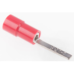 RS PRO Insulated Crimp Blade Terminal 13mm Blade Length, 0.5mm² to 1.5mm², 22AWG to 16AWG, Red