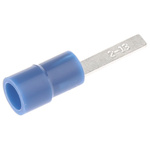 RS PRO Insulated Crimp Blade Terminal 13mm Blade Length, 1.5mm² to 2.5mm², 16AWG to 14AWG, Blue