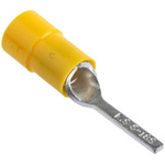 RS PRO Insulated Crimp Blade Terminal 18mm Blade Length, 4mm² to 6mm², 12AWG to 10AWG, Yellow