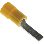 RS PRO Insulated Crimp Blade Terminal 14mm Blade Length, 4mm² to 6mm², 12AWG to 10AWG, Yellow