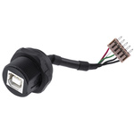 ASSMANN WSW Straight, Panel Mount, Socket Type B 2.0 IP67 USB Connector